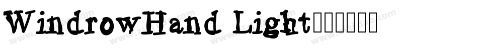 WindrowHand Light字体转换